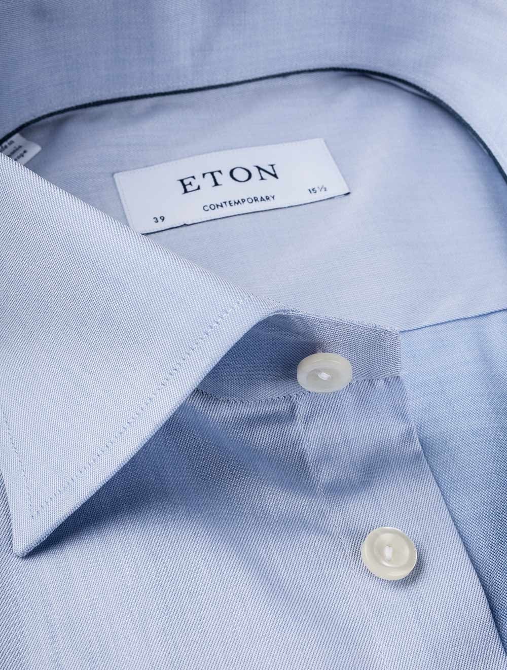 Eton Contemporary Single Cuff Shirt Blue AI3