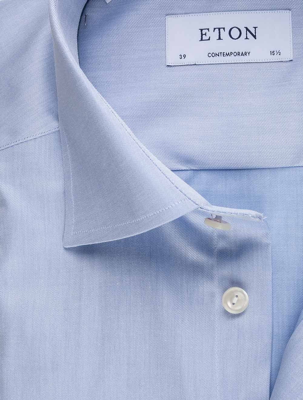 Eton Contemporary Single Cuff Shirt Blue AI2