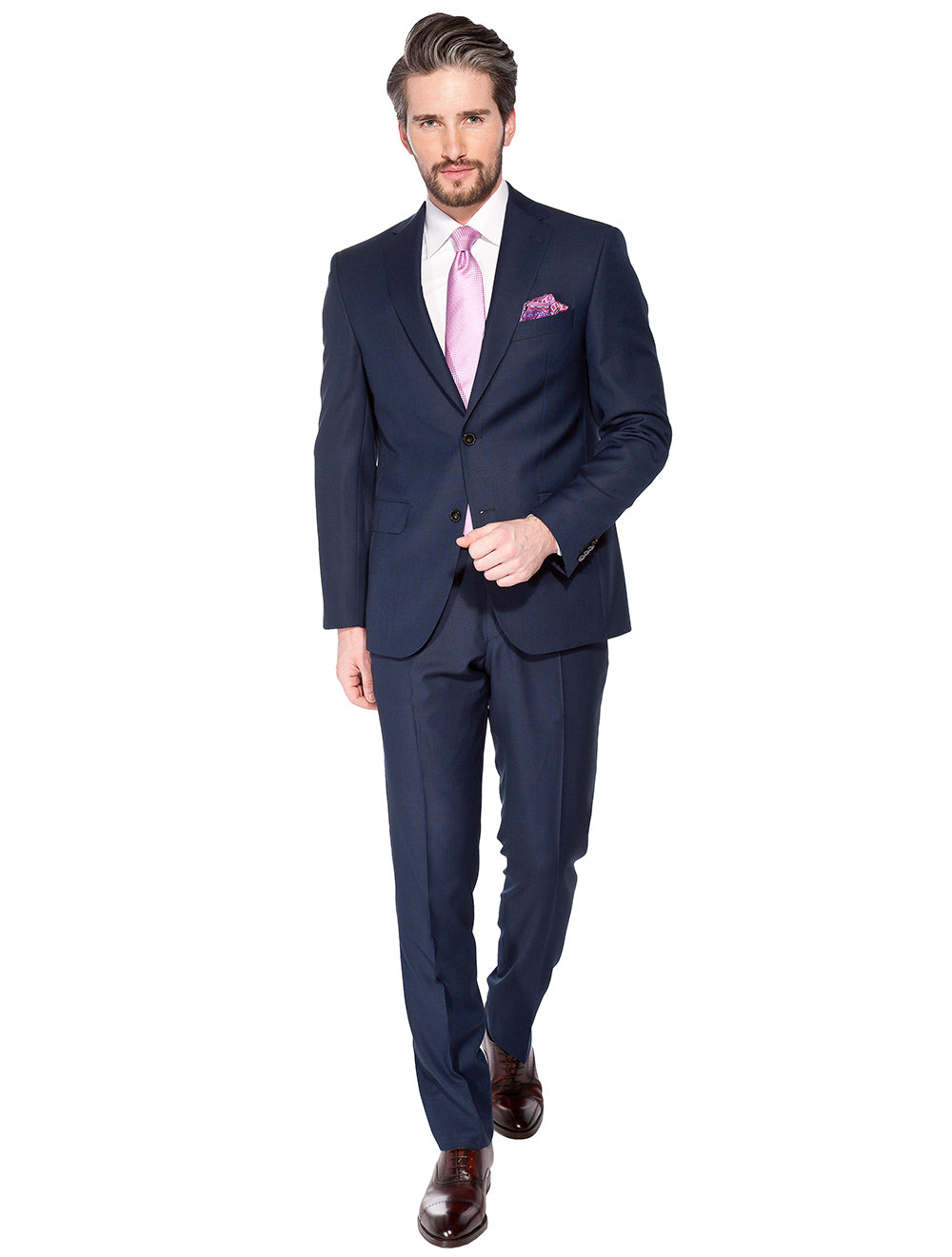 Louis Copeland Pin Head Slim Fit Suit Blue MI