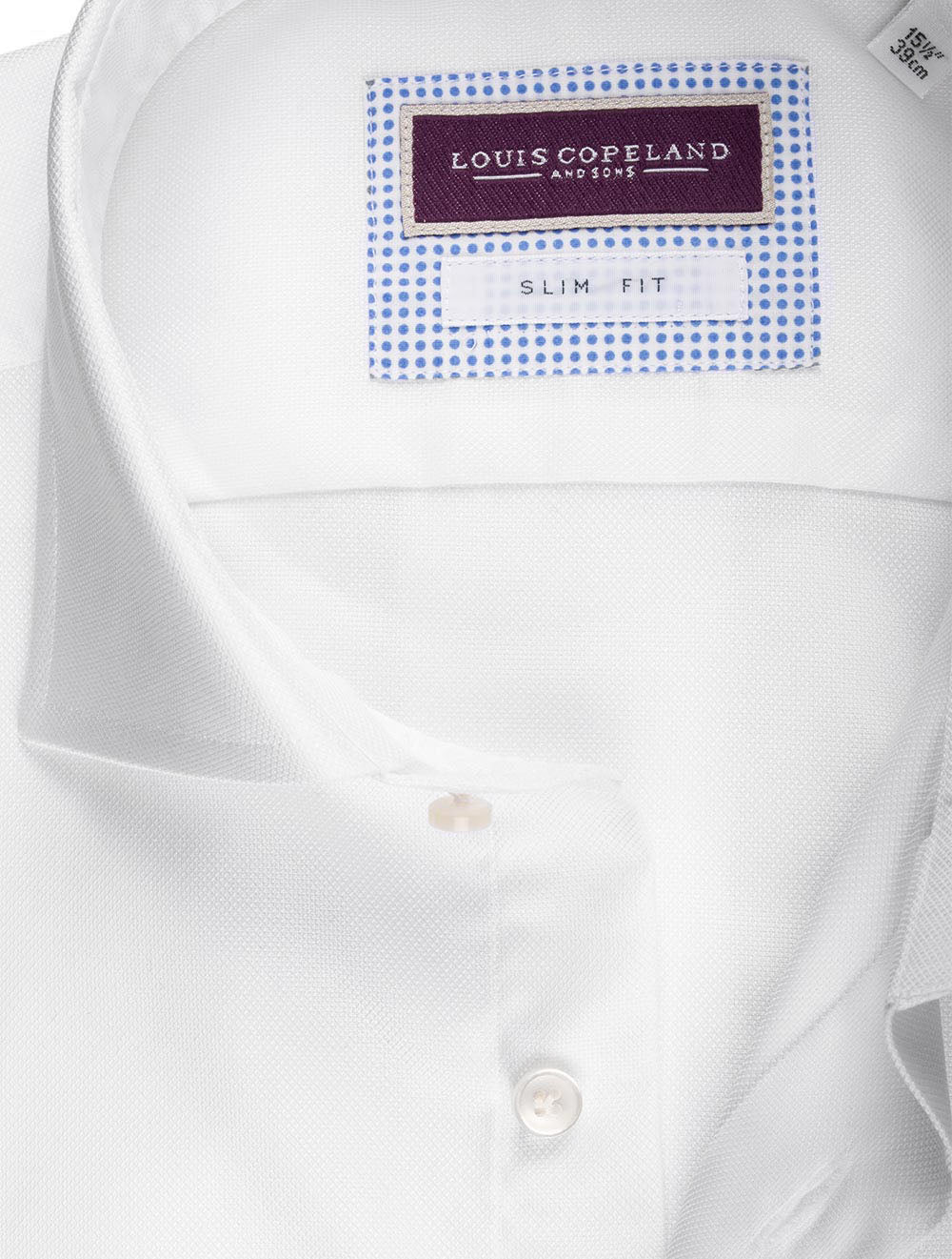 Slim Fit Pinpoint Shirt-White