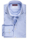 The Louis Copeland Super Slim Single Cuff Shirt Blue