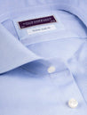 The Louis Copeland Super Slim Single Cuff Shirt Blue