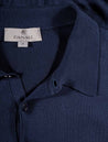 Canali Knitted Polo Shirt Navy