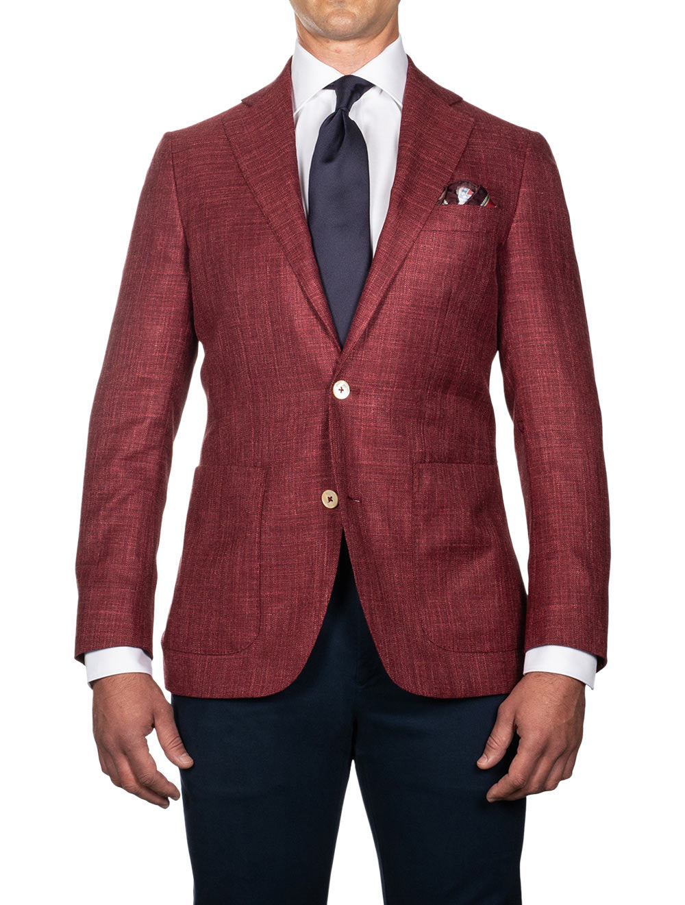 Loro Piana Wool Silk Sports Jacket Red