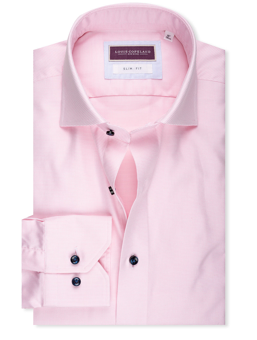 Slim Fit Pinpoint Hemd Rosa