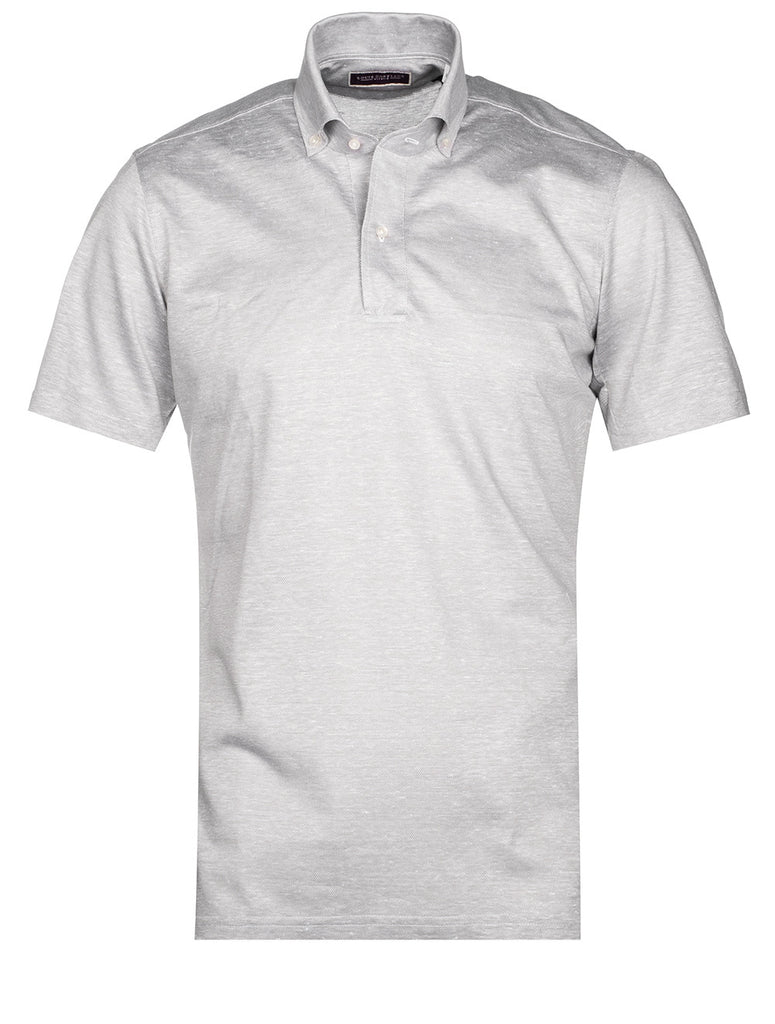 LOUIS COPELAND Long Sleeve Polo Shirt Navy